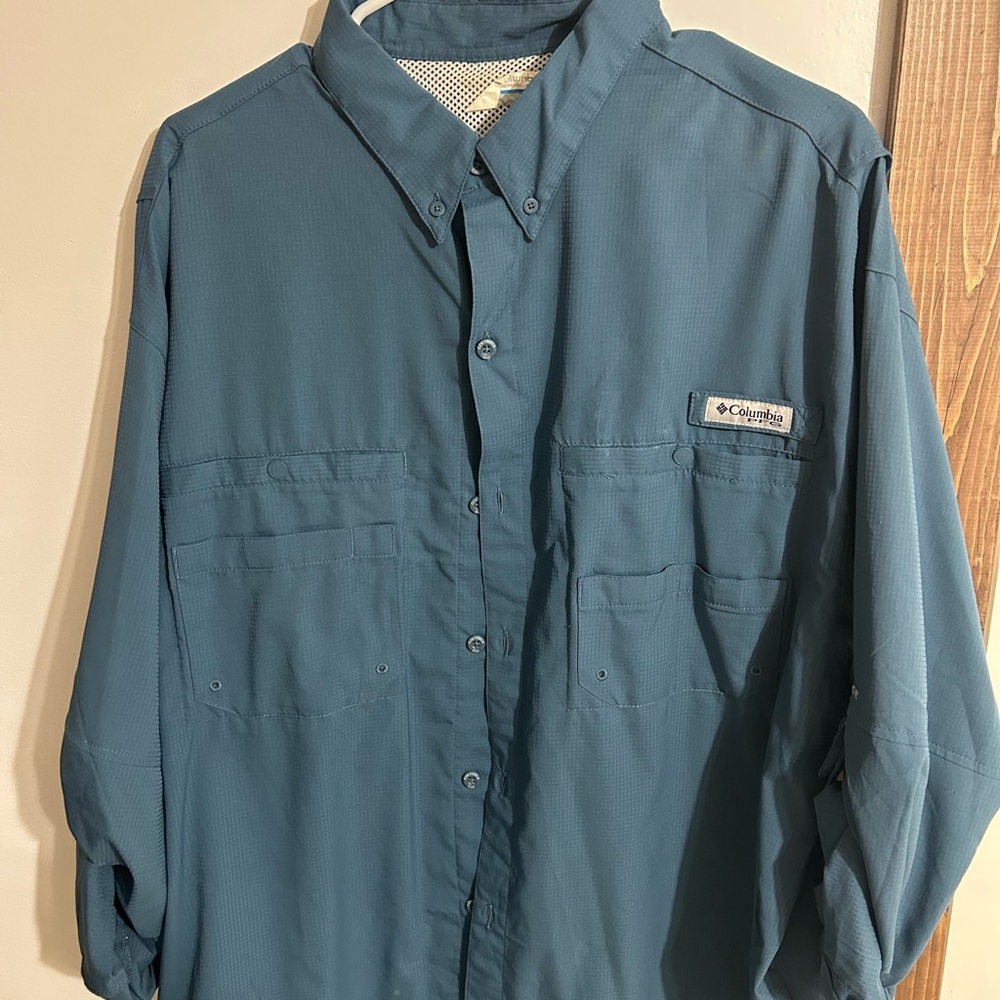 Columbia Teal Long Sleeve Shirt